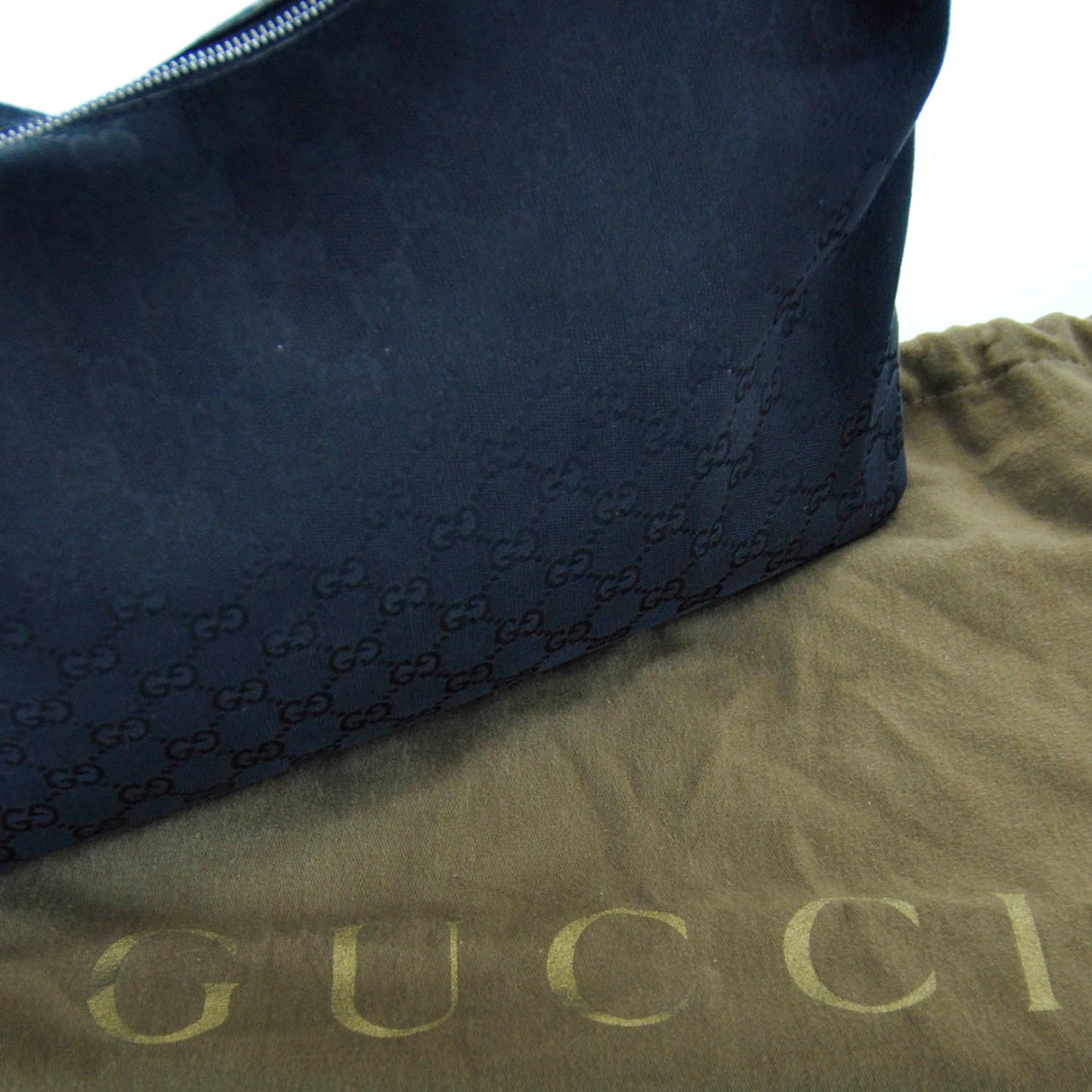 Monogram Medium Horsebit Chain Hobo Black