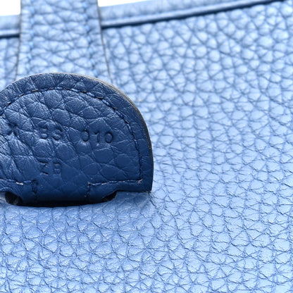 Hermes Taurillon Clemence Evelyne III PM Bleu Agate Cuivre 7 of 10