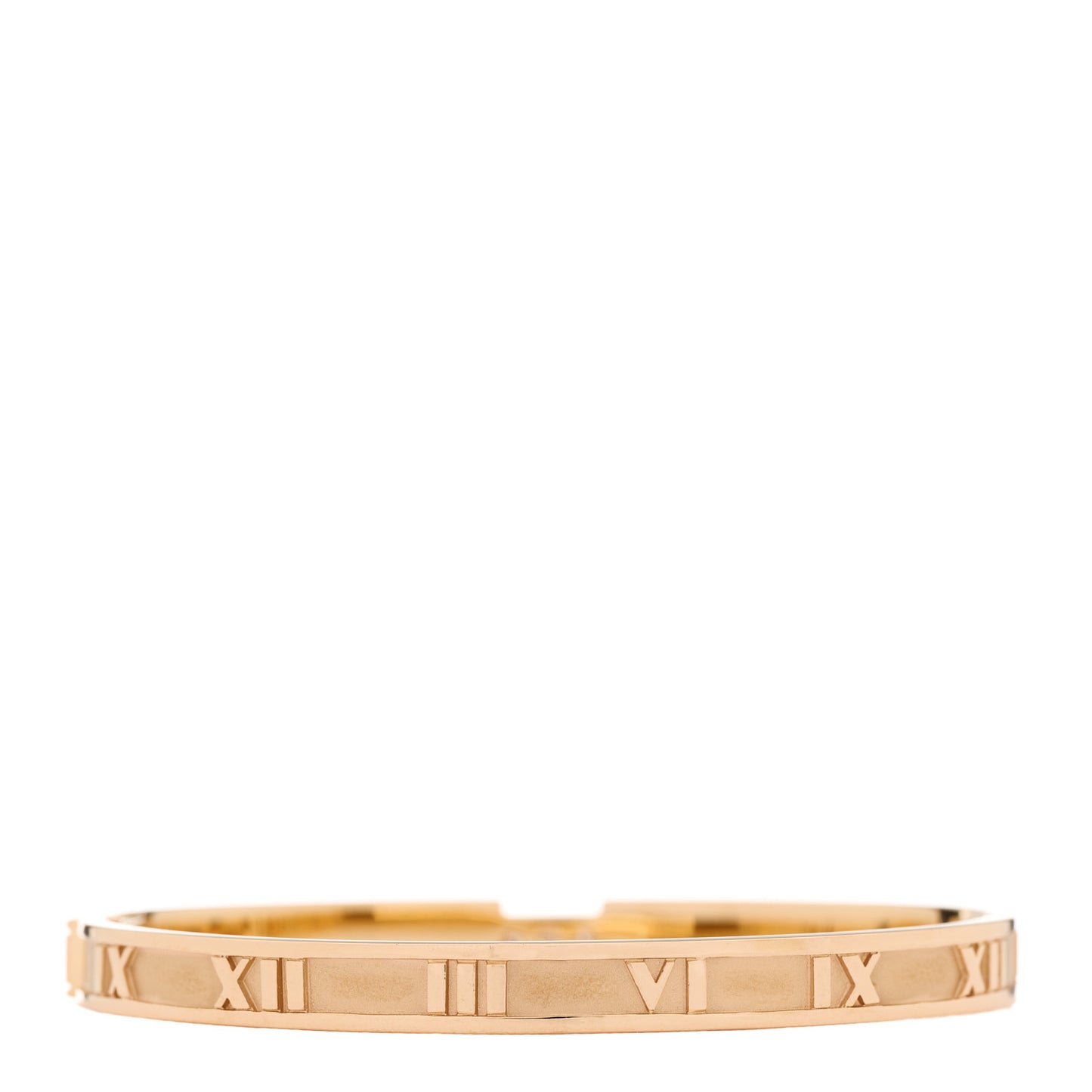 18K Rose Gold Diamond Atlas Closed Hinged Bangle Bracelet
