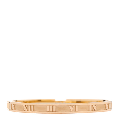 Tiffany 18K Rose Gold Diamond Atlas Closed Hinged Bangle Bracelet 3 of 4