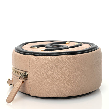 Chanel Caviar Quilted Round Filigree Crossbody Beige Black 4 of 10