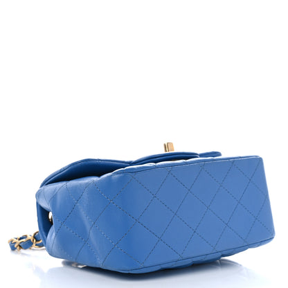 Chanel Lambskin Quilted Mini Square Flap Blue 4 of 12