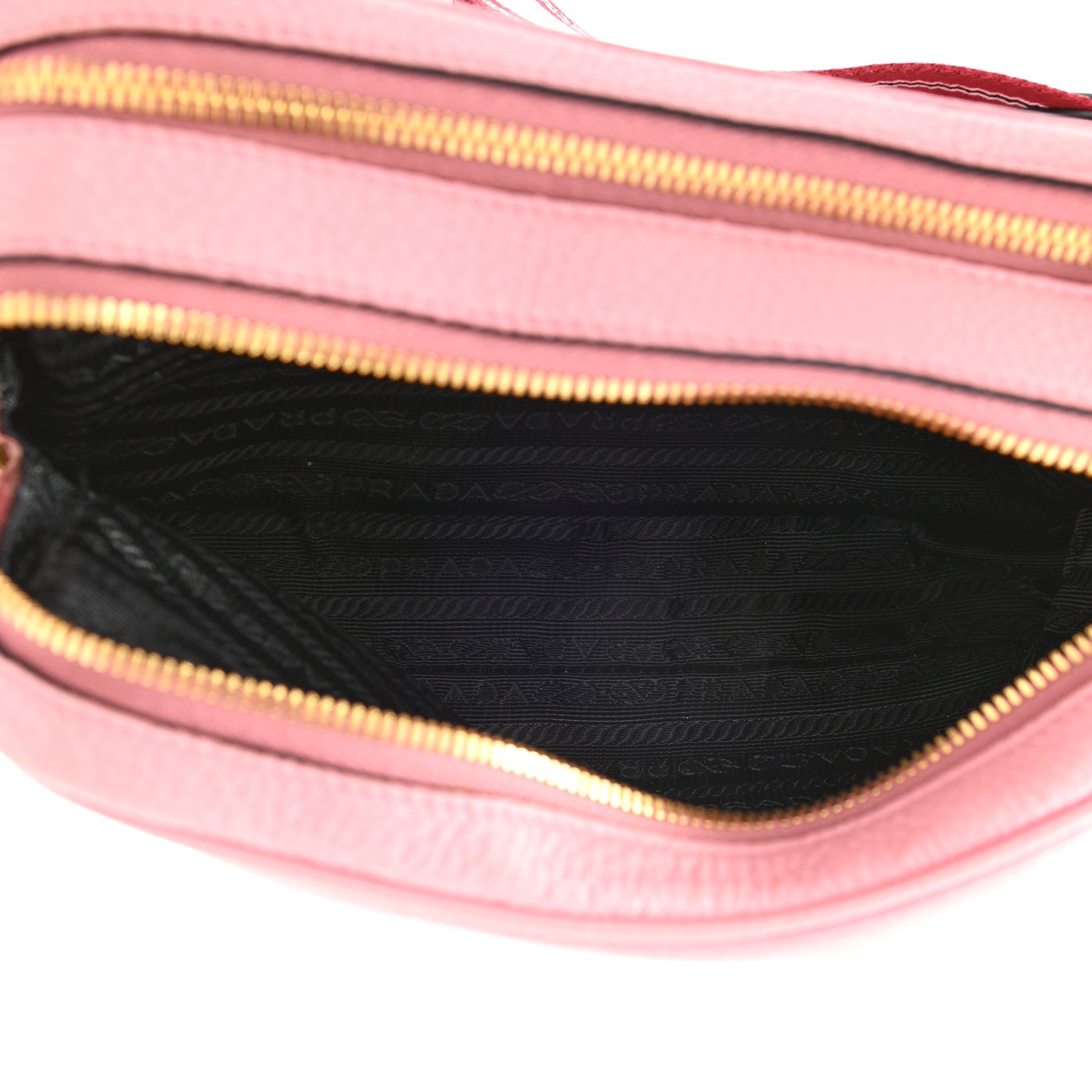 Prada Vitello Daino Medium Double Zip Shoulder Bag Petalo 6 of 12