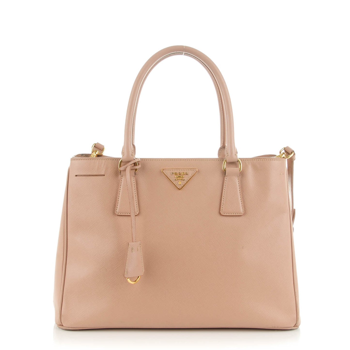 Saffiano Lux Medium Tote Cammeo