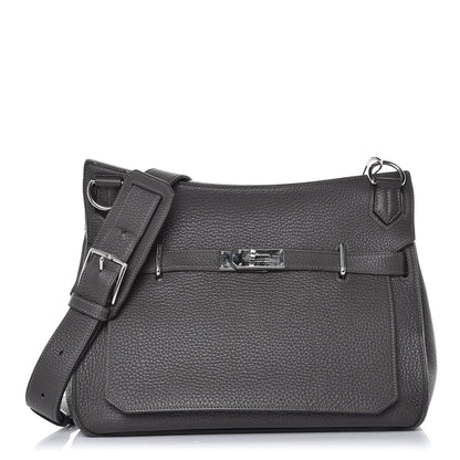 Hermes Taurillon Clemence Bicolor Jypsiere 34 Ardoise Gris Tourterelle 1 of 32