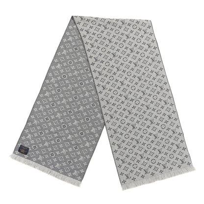 Louis Vuitton Wool Monogram Classic Scarf Grey 2 of 3
