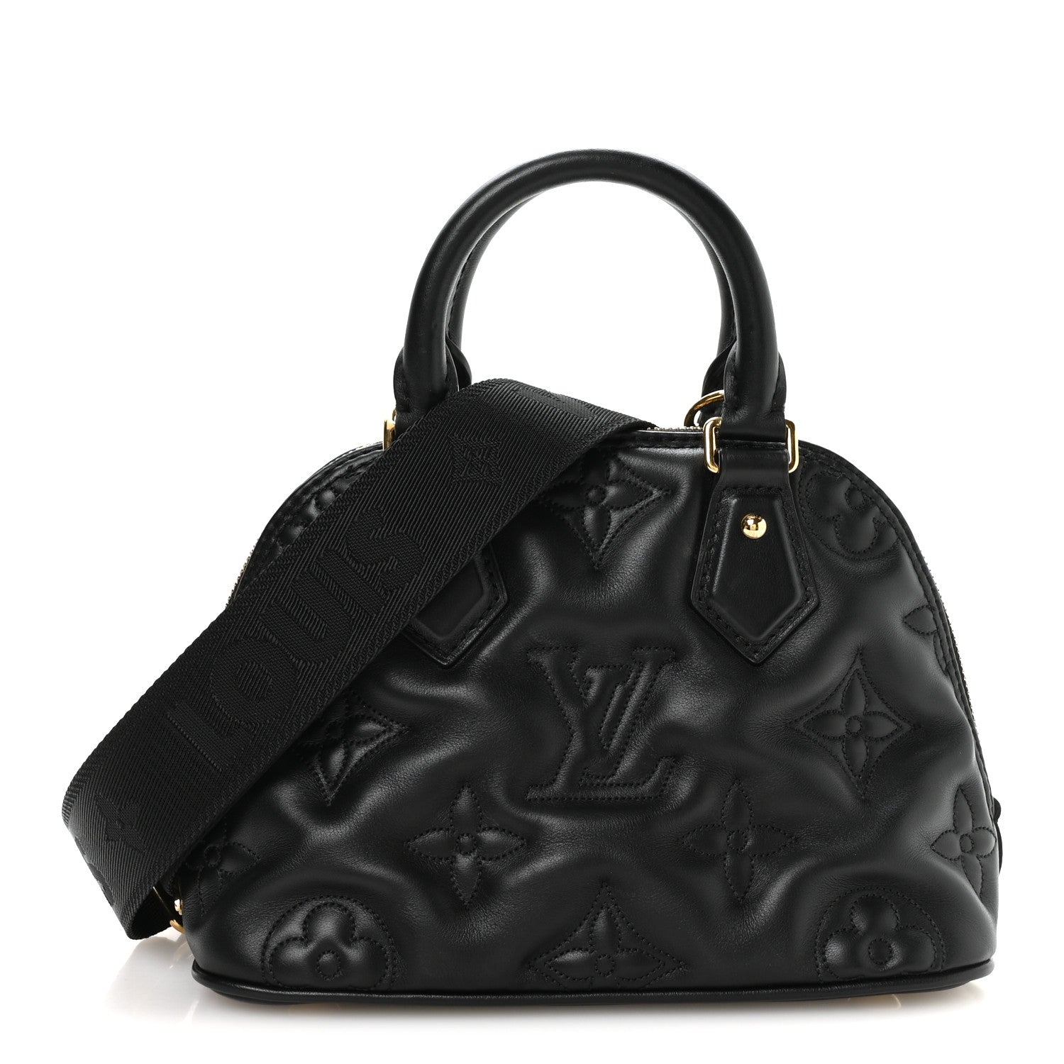 Louis Vuitton Calfskin Bubblegram Alma BB Black 1 of 10