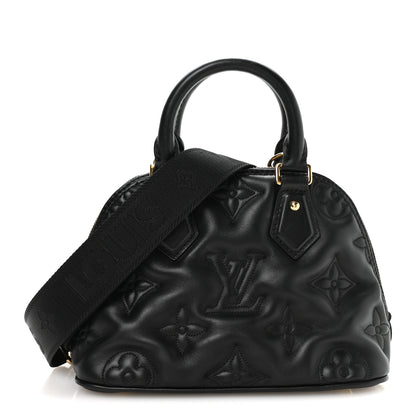 Louis Vuitton Calfskin Bubblegram Alma BB Black 1 of 10