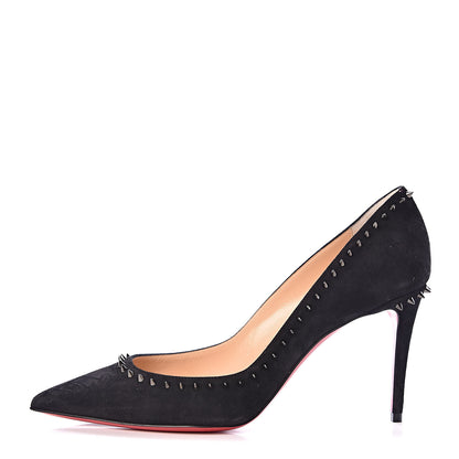 Christian Louboutin Veau Velours Anjalina 85 Pumps 38 Black 1 of 9