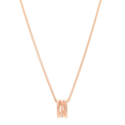 Bulgari 18K Rose Gold B.Zero1 Open Legends Pendant Necklace 1 of 10
