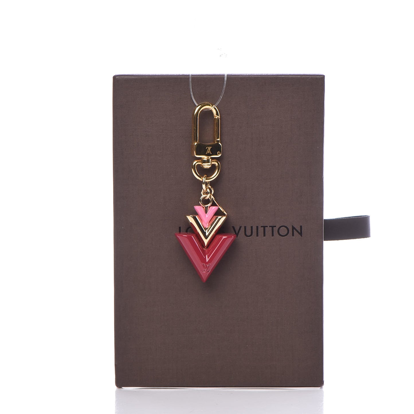 Jingle V Bag Charm Key Holder Pink