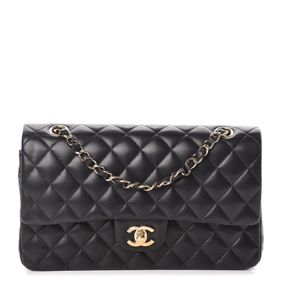 Chanel Lambskin Quilted Medium Double Flap Black 1 of 12
