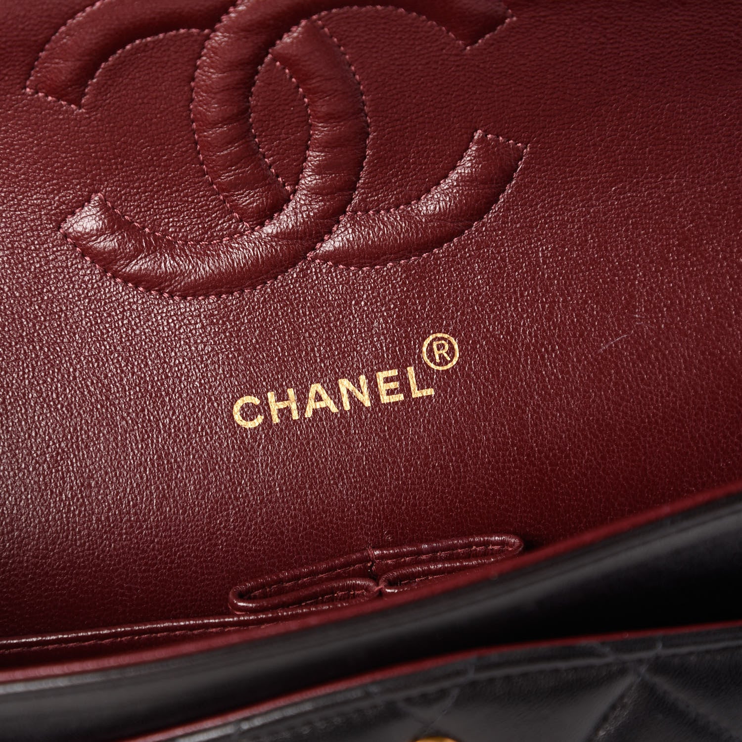 Chanel Lambskin Quilted Medium Double Flap Black 8 of 10