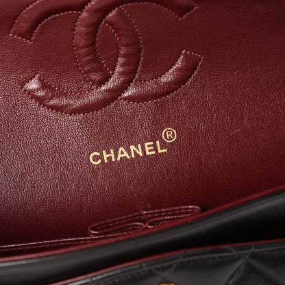 Chanel Lambskin Quilted Medium Double Flap Black 8 of 10