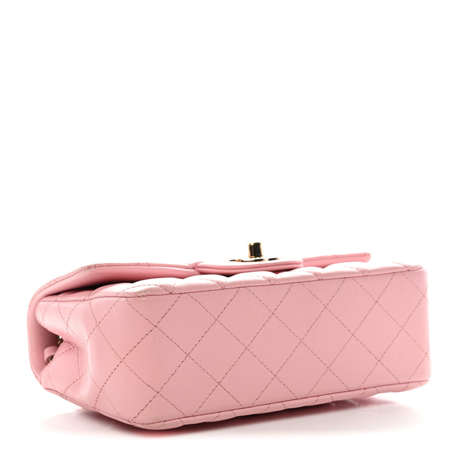 Chanel Lambskin Quilted Mini Rectangular Flap Light Pink 4 of 12