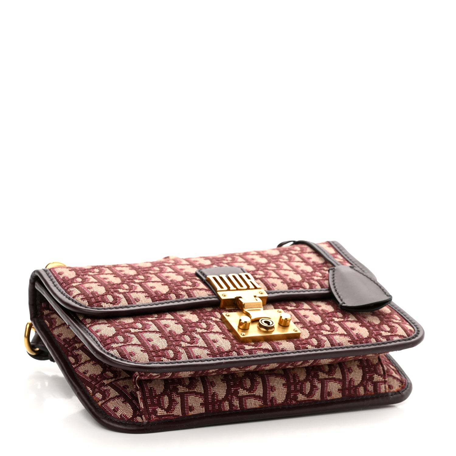Christian Dior Oblique DiorAddict Flap Bag Burgundy 4 of 10