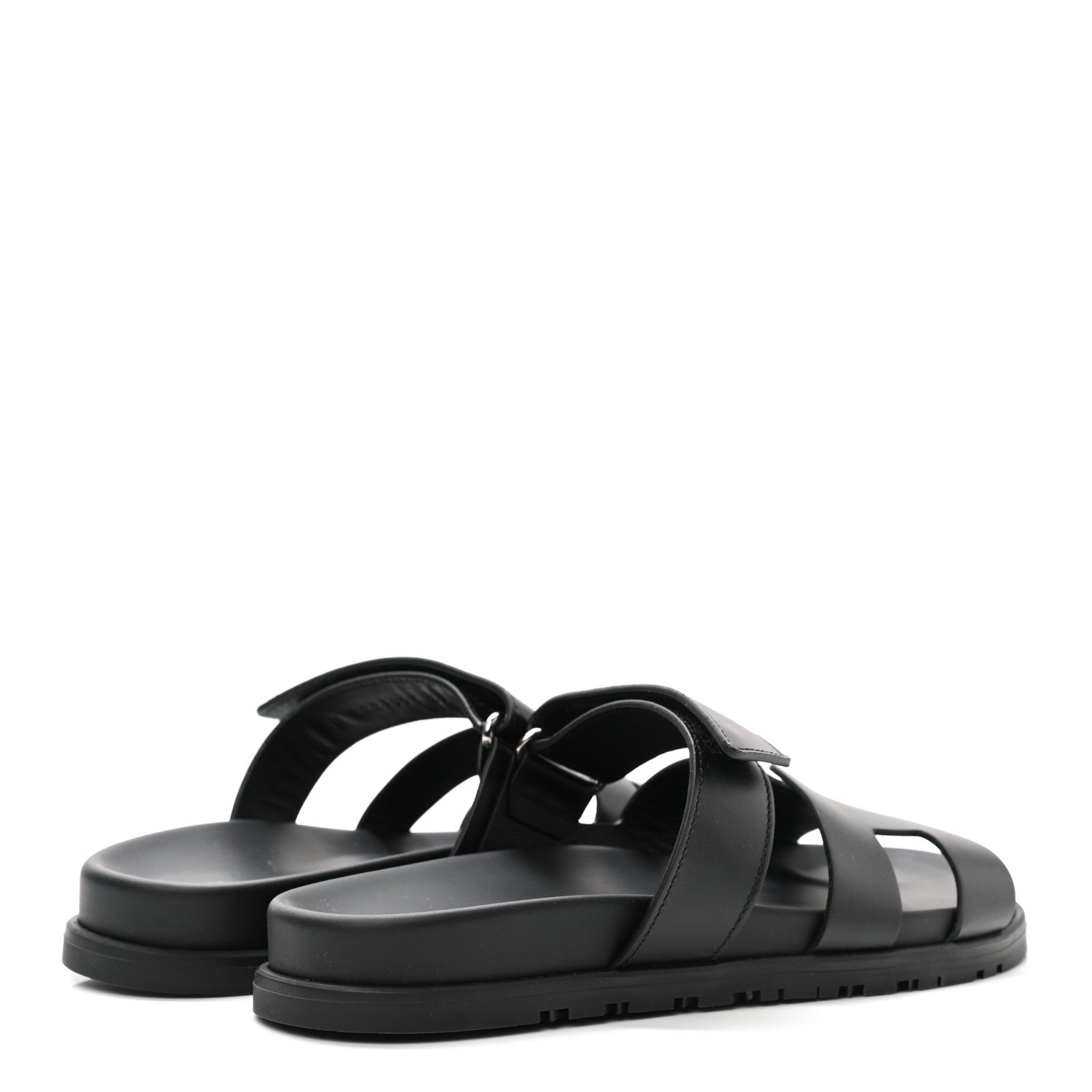 Hermes Calfskin Womens Chypre Sandals 39 Black 4 of 9