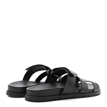 Hermes Calfskin Womens Chypre Sandals 39 Black 4 of 9