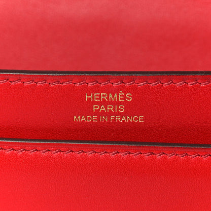 Hermes Tadelakt Mini Verrou Chaine Bag Rouge De Coeur 6 of 10