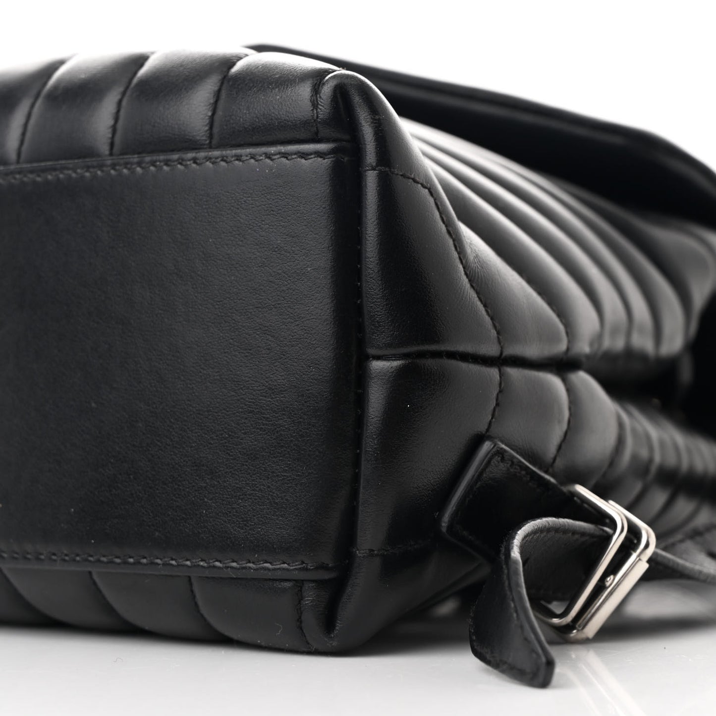 Calfskin Y Quilted Monogram Small Loulou Backpack Black