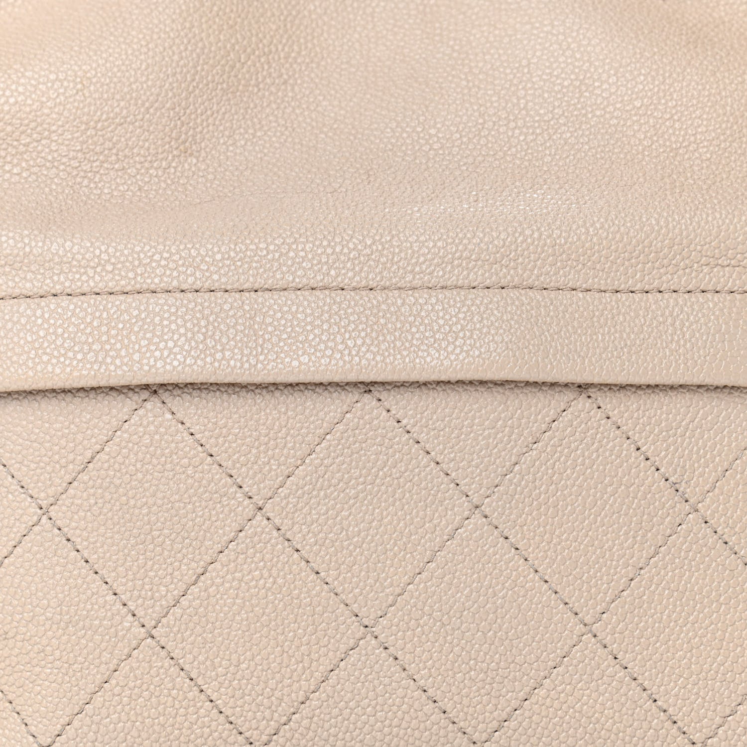 Chanel Caviar Stitched Shopping Tote Beige 8 of 14