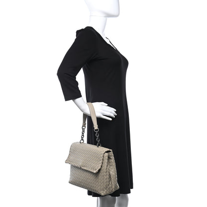 Bottega Veneta Nappa Intrecciato Large Olimpia Bag Steel 2 of 8