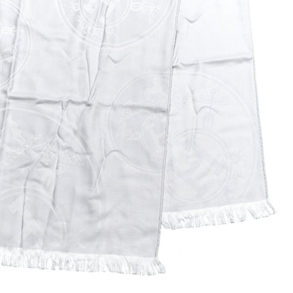 Hermes Cashmere Silk New Libris Confettis D'Ex Libris Stole Gris Nuage 3 of 4