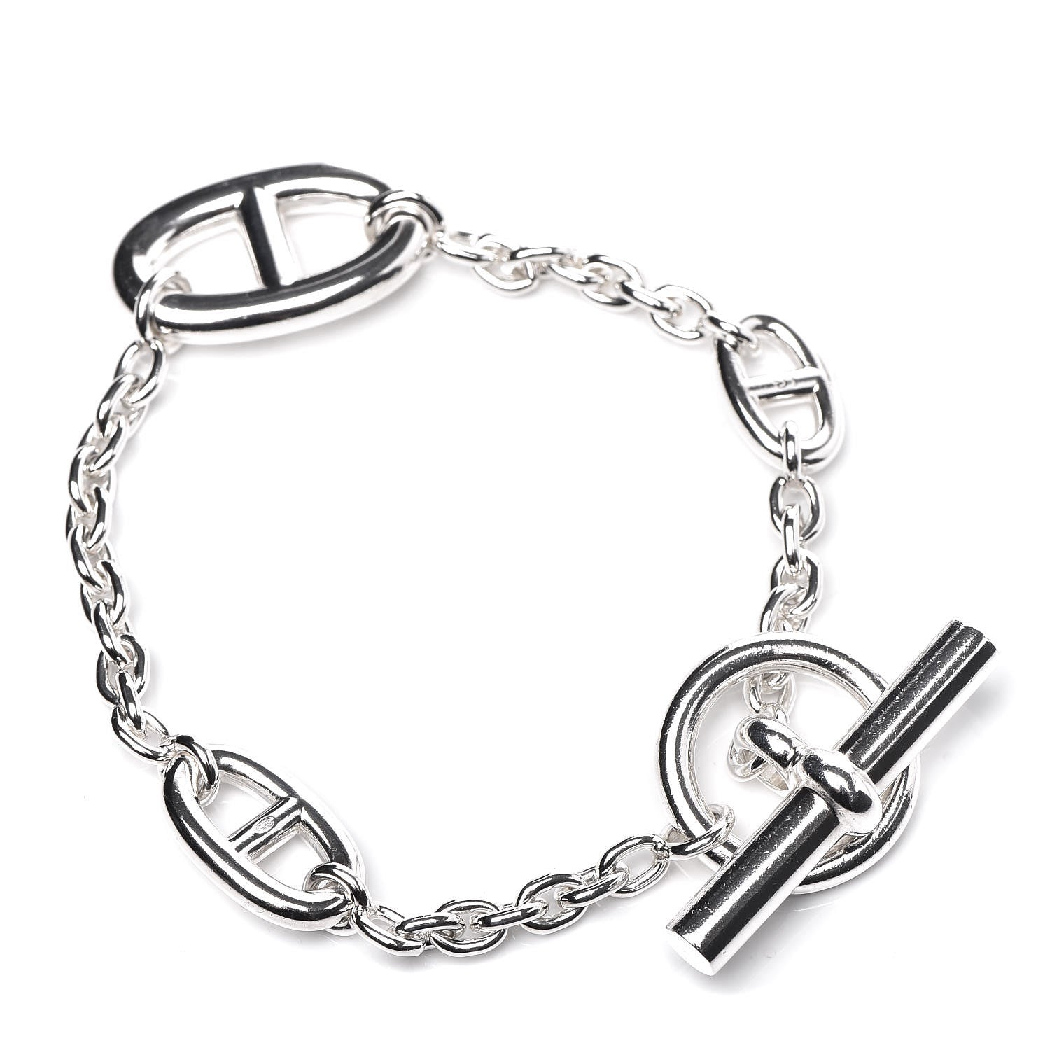 Hermes Sterling Silver Farandole Bracelet LG 3 of 5