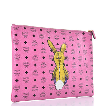 MCM Visetos Rabbit Pouch Pink 3 of 11