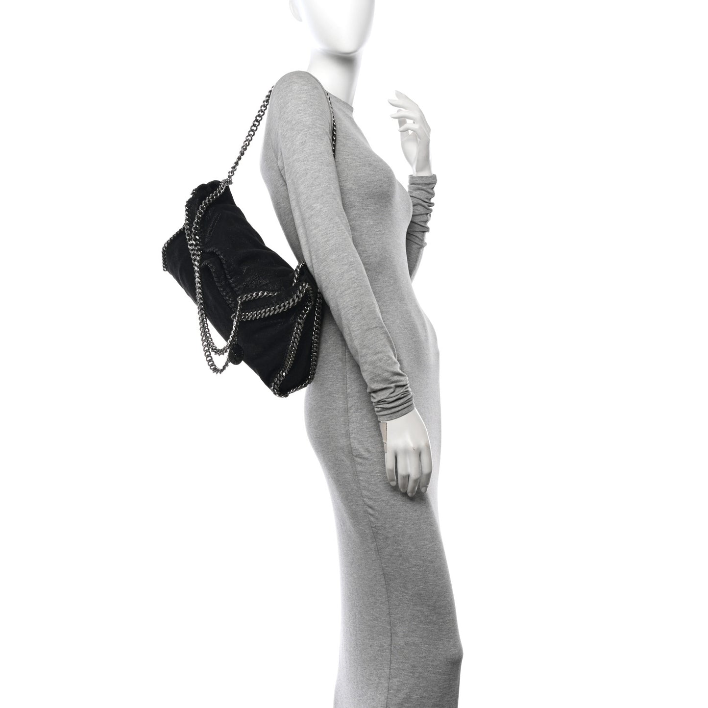 Shaggy Deer Small Falabella Tote Black