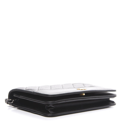 Chanel Aged Calfskin Quilted Gabrielle Wallet On Chain WOC Black 3 of 13
