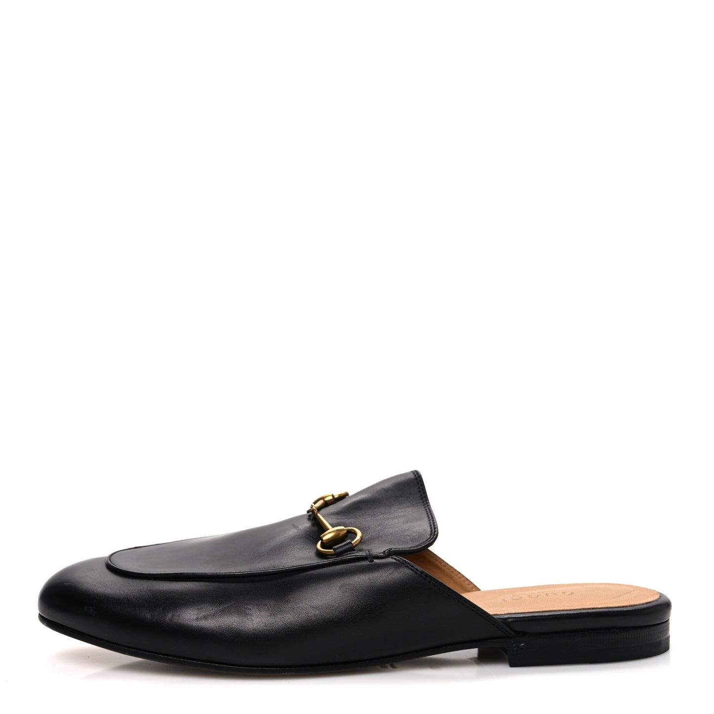 Calfskin Womens Princetown Slippers 38 Black