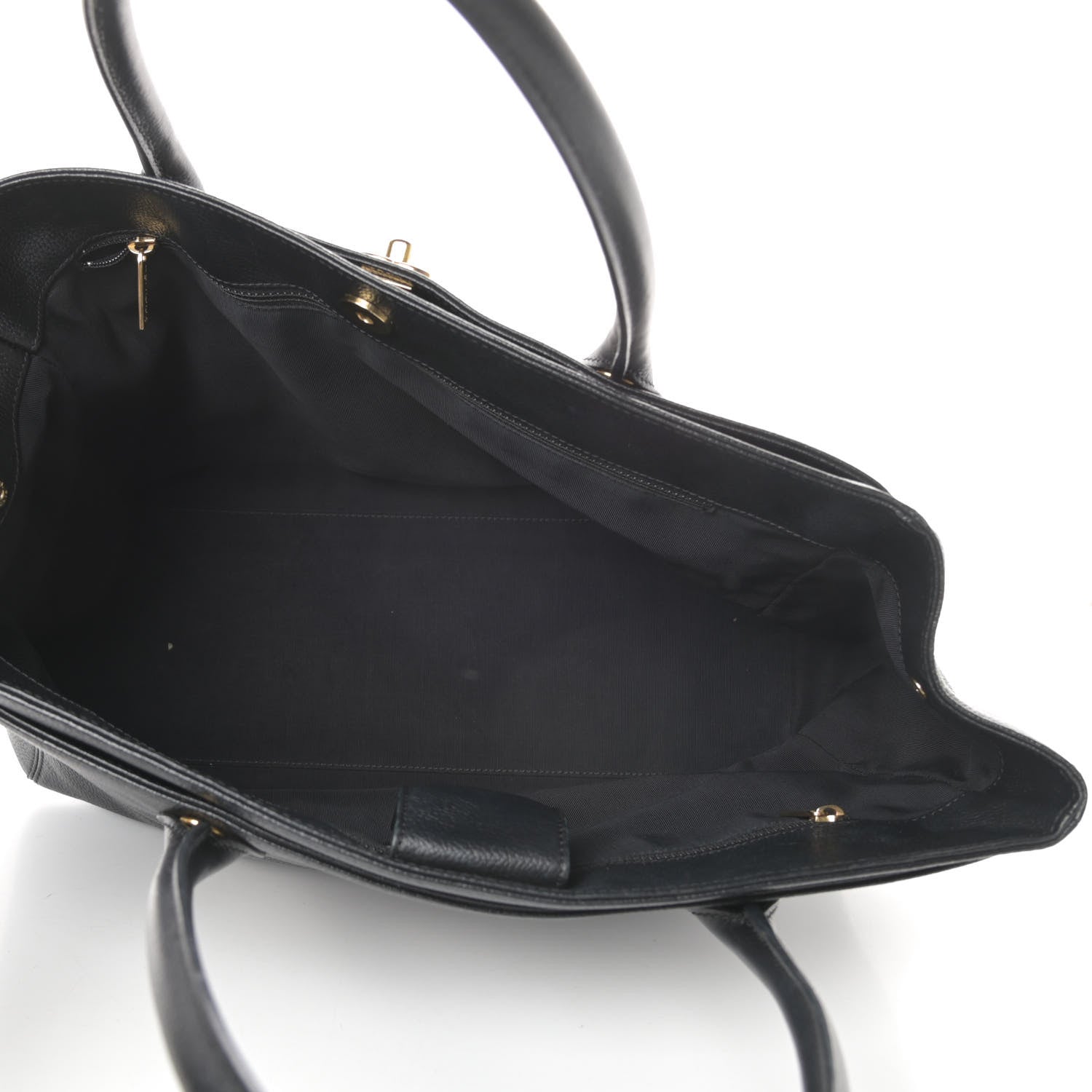 Chanel Calfskin Cerf Executive Shopper Tote Black 7 of 16
