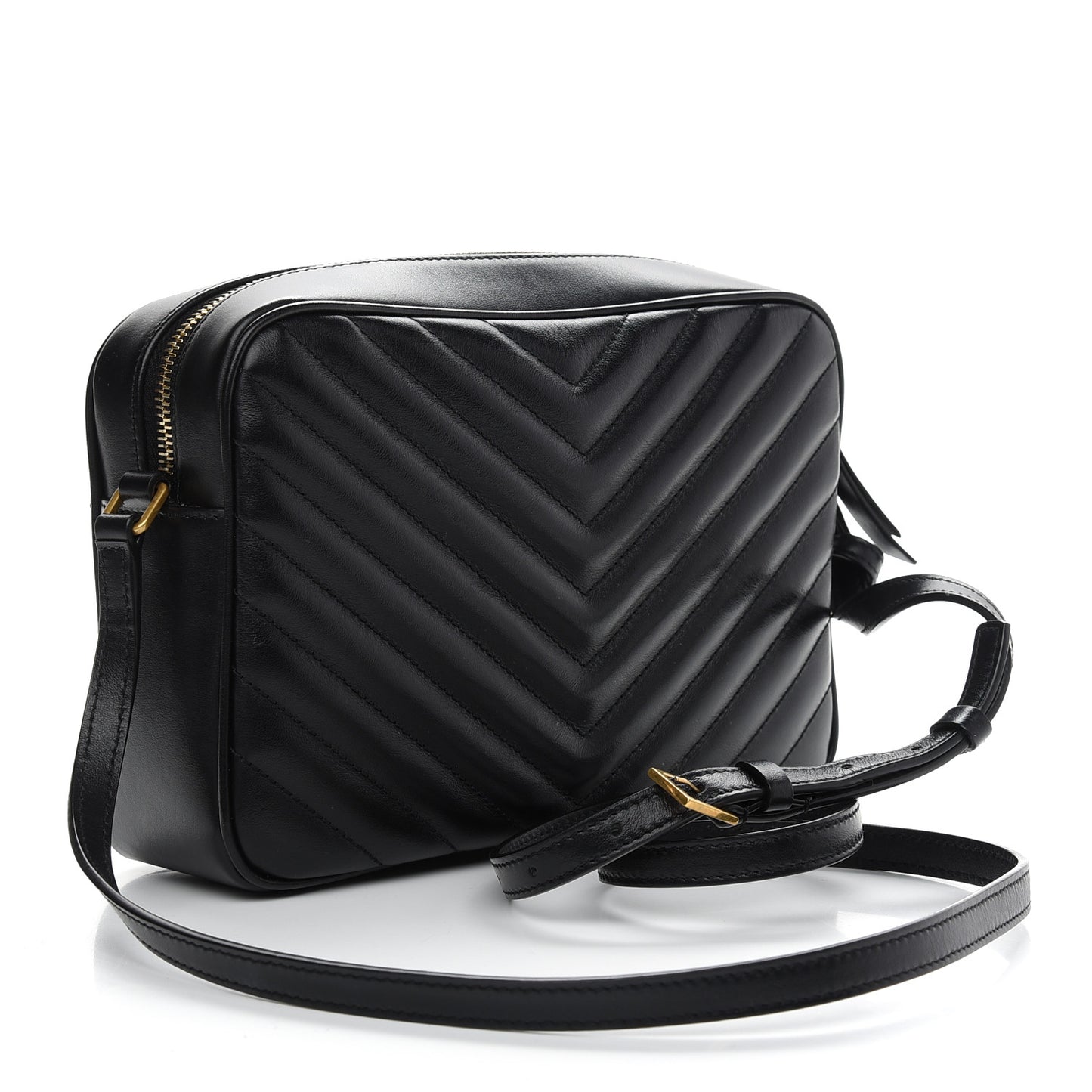 Calfskin Matelasse Monogram Lou Camera Bag Black