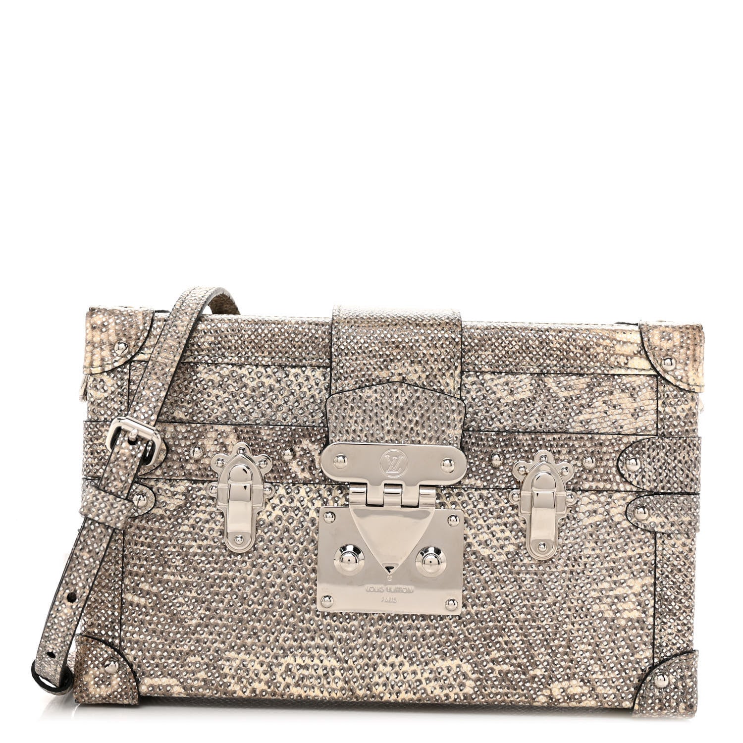 Louis Vuitton Lizard Petite Malle Silver 1 of 11