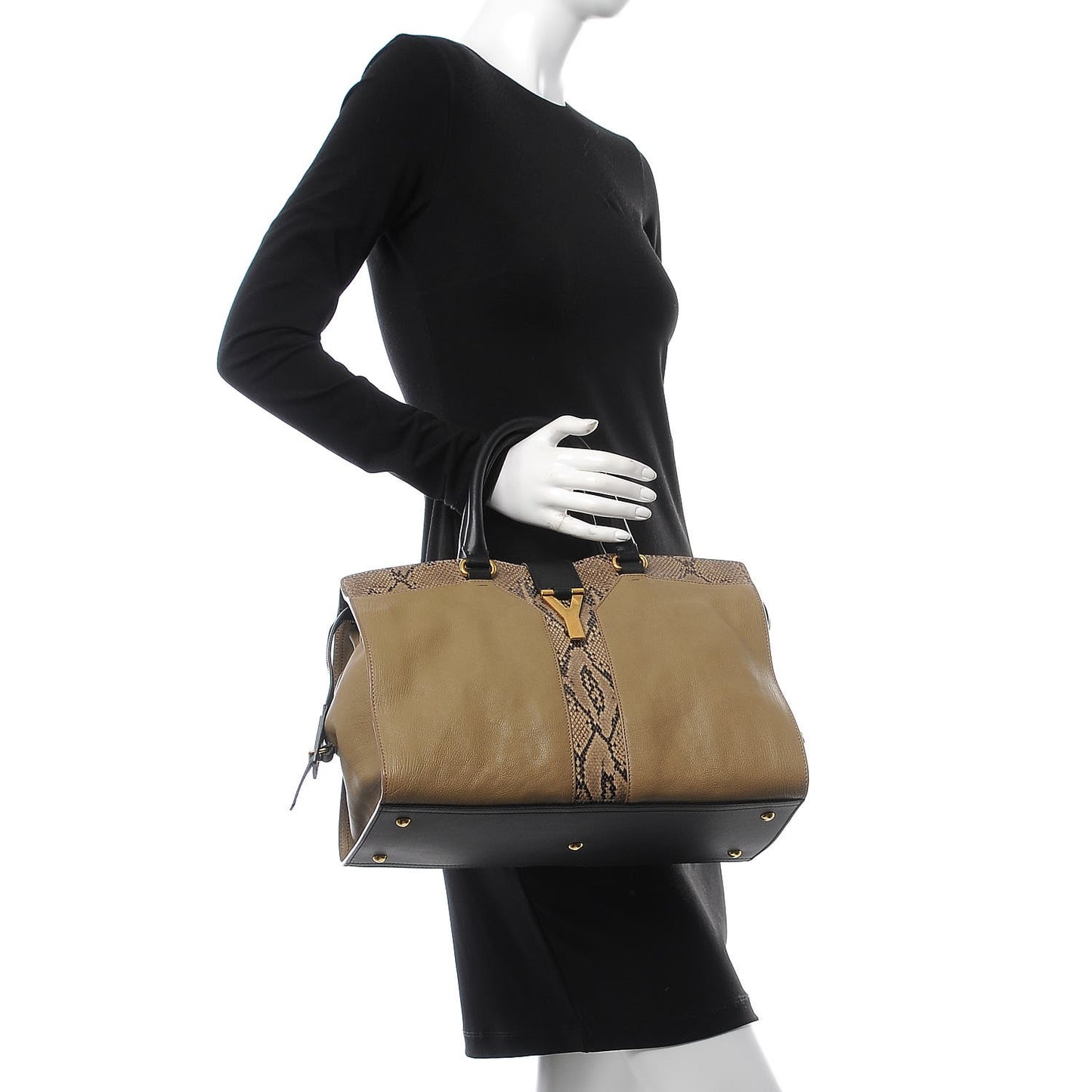 Calfskin Python Medium Cabas Chyc Brown