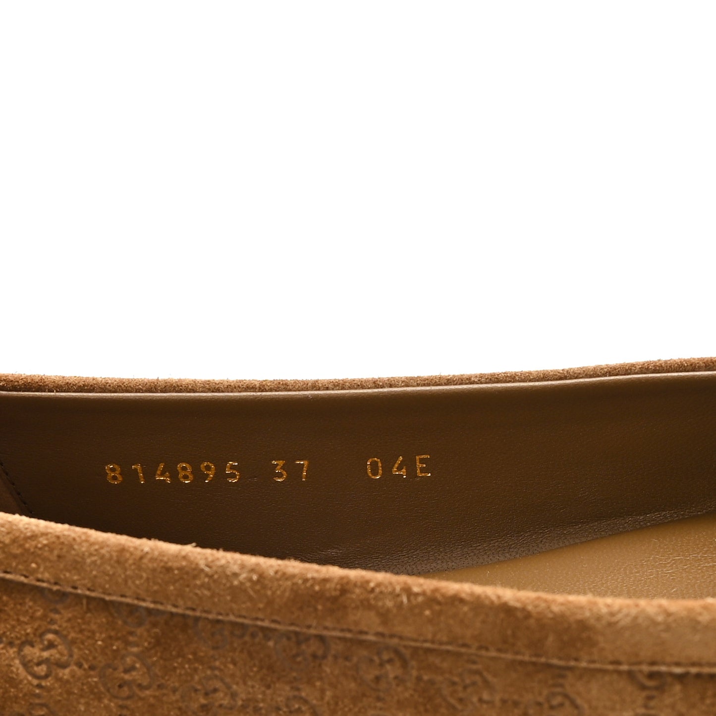 Suede Micro GG Horsebit Womens Kensington Moccasin Loafers 37 Cuoio