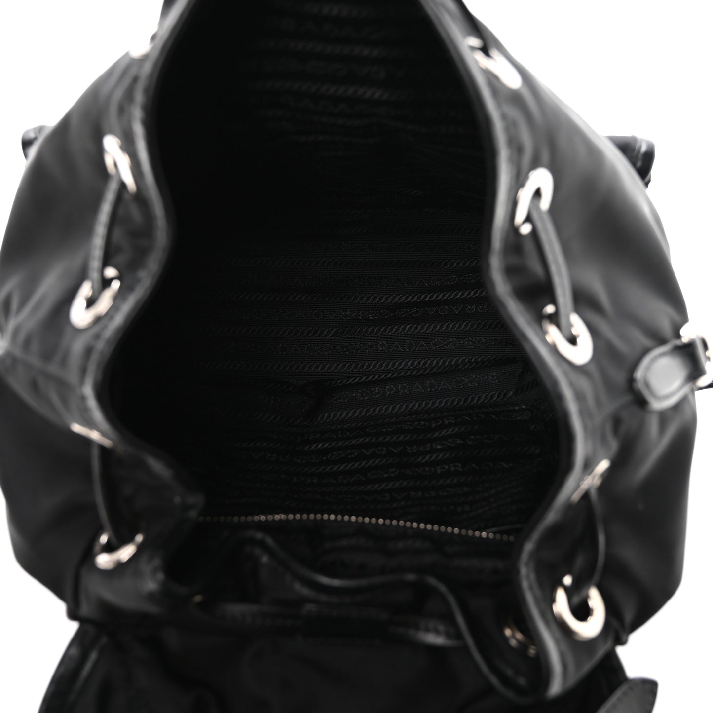 Tessuto Nylon Soft Calfskin Backpack Black