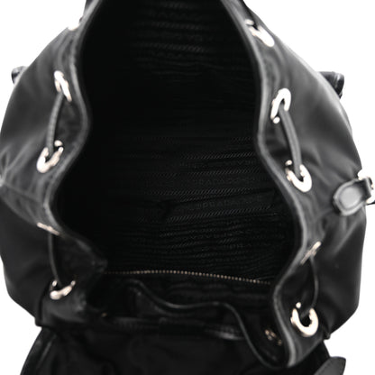 Prada Tessuto Nylon Soft Calfskin Backpack Black 5 of 11
