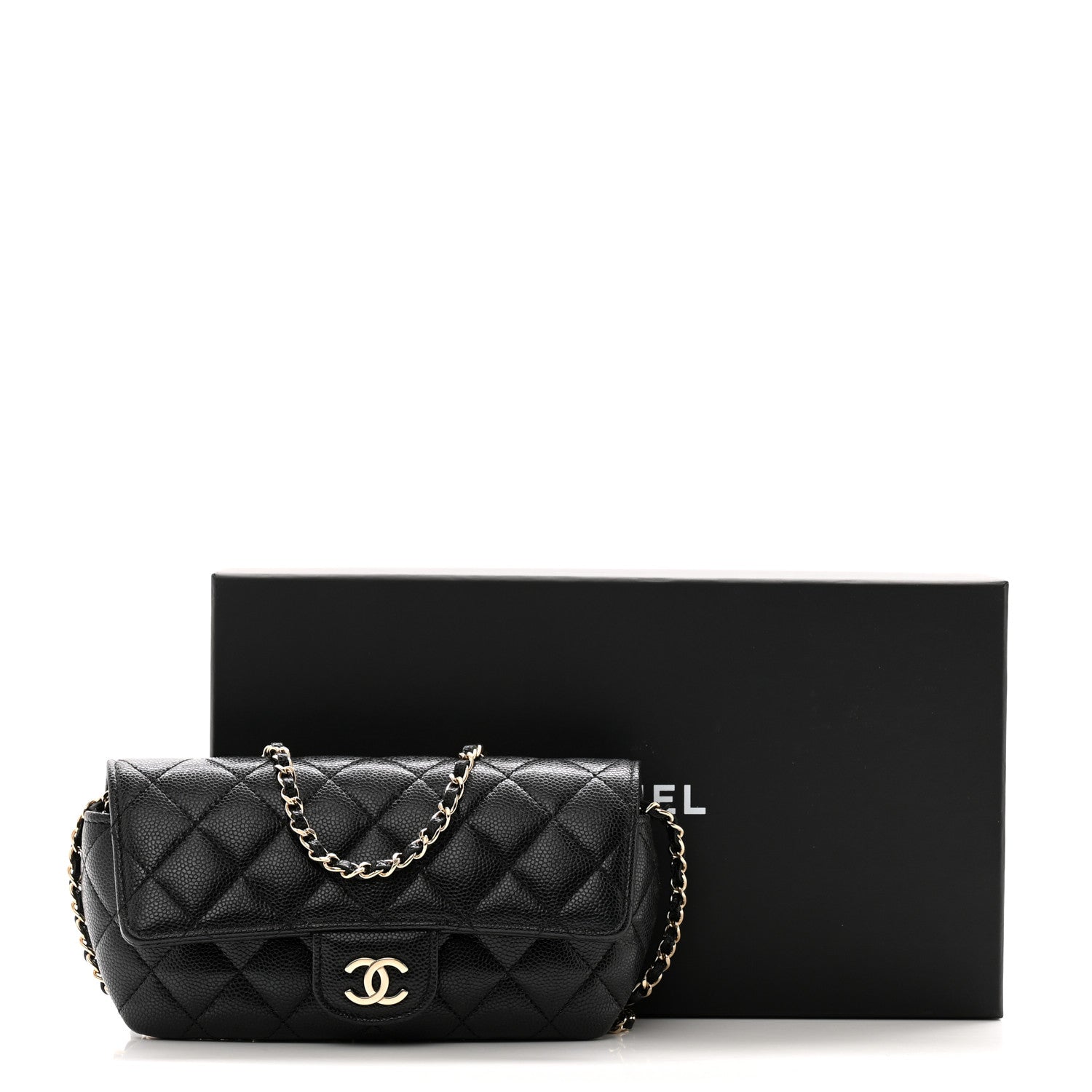 Chanel Caviar Quilted Glasses Case With Chain Black 12 of 12