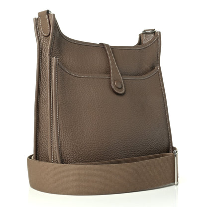 Hermes Taurillon Clemence Evelyne III PM Etoupe 2 of 7