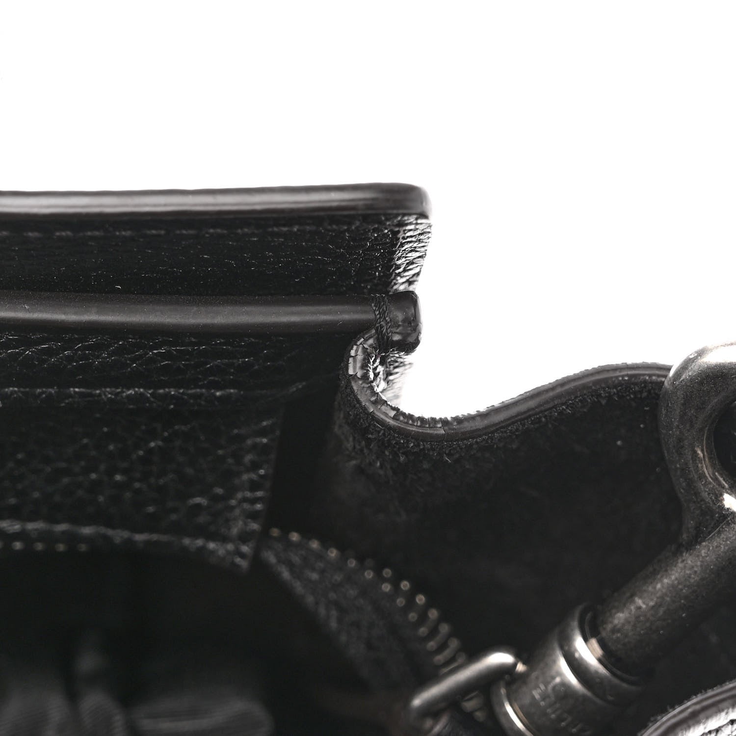 Celine Drummed Calfskin Nano Luggage Black 10 of 11