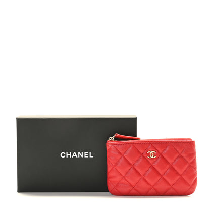 Chanel Caviar Quilted Small Cosmetic Case Red 8 of 8