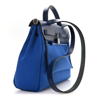 Hermes Toile Vache Hunter Herbag Zip 31 PM Bleu Electrique Bleu Indigo 4 of 11