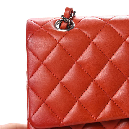 Chanel Lambskin Quilted Medium Double Flap Red 14 of 19
