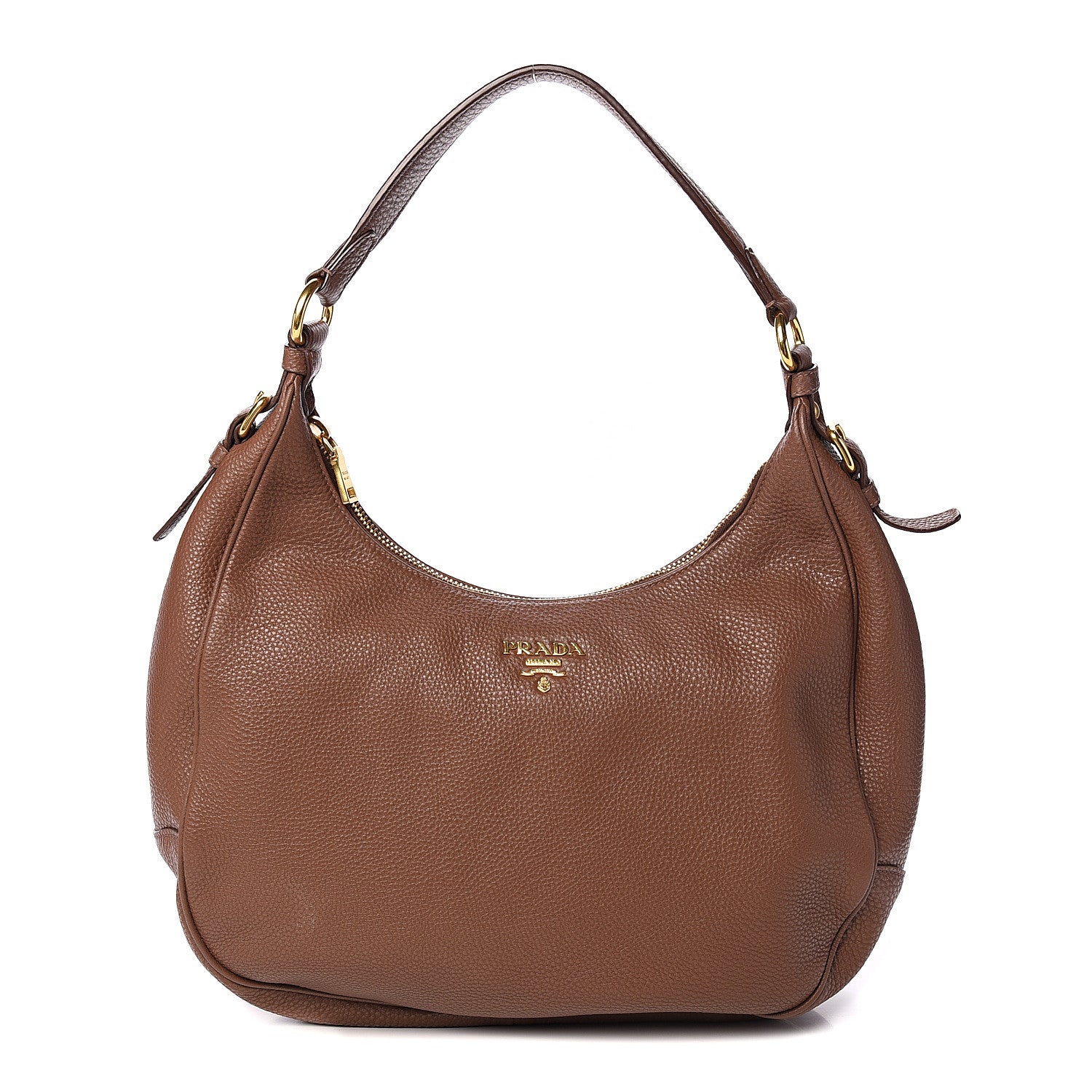 Prada Vitello Daino Hobo Cacao 1 of 9