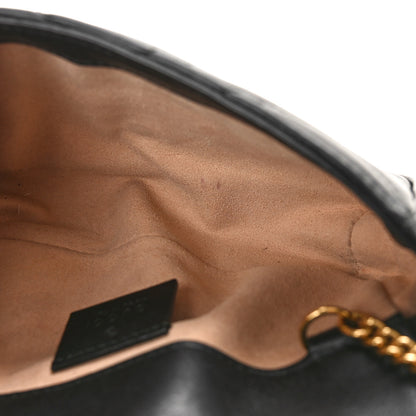 Gucci Calfskin Matelasse Super Mini GG Marmont Shoulder Bag Black 5 of 11