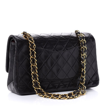 Chanel Lambskin Quilted Medium Double Flap Black 3 of 10