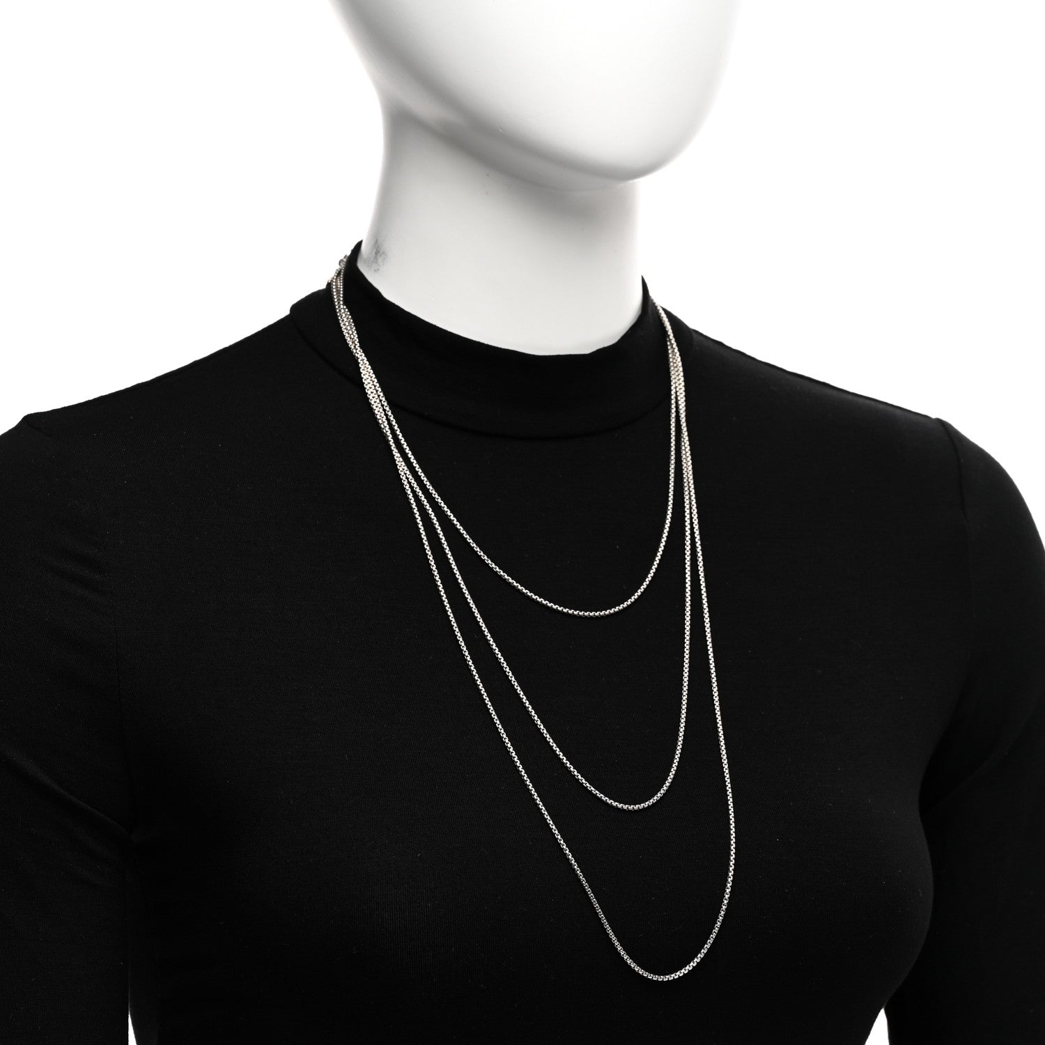David Yurman Sterling Silver 14K Yellow Gold 1.7mm Box Chain Necklace 72" 2 of 4