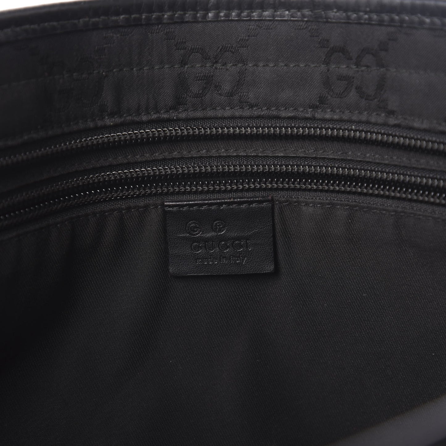 Nylon Monogram Calfskin Large Tote Bag Black